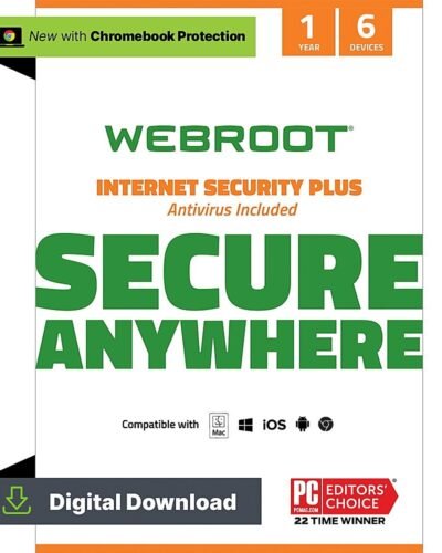 Webroot Internet Security Complete with Antivirus Protection for 5 Device, 1 Year Subscription